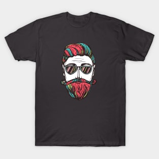 Mens Funny Hipster Beard  T-Shirt Gift T-Shirt
